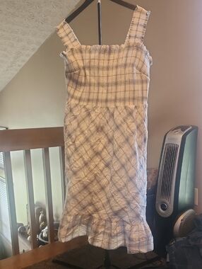 lace button-up midi dress Lace Button Midi Dress White main image 1